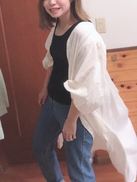 「chocomee（チョコミー）のアイテム（カーディガン/ボレロ）」を使った、てぃえさん（レディース・159cm）の夏コーディネート