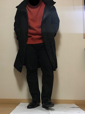 「MB（エムビー）のアイテム（モッズコート）」を使った、moumouさん（メンズ・170cm）の冬コーディネート