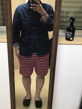 「マリン」｜「アイテム（デニムジャケット）」を使った、moumouさん（メンズ・170cm）の春コーディネート