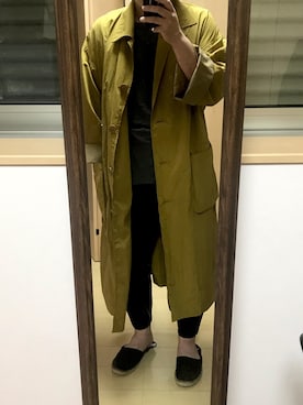 「マスタード」｜「アイテム（スリッポン）」を使った、moumouさん（メンズ・170cm）の夏コーディネート