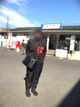 「MB（エムビー）のアイテム（帽子）」を使った、moumouさん（メンズ・170cm）の秋コーディネート