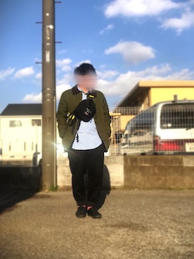 「MSGM（エムエスジーエム）のアイテム（バッグ）」を使った、moumouさん（メンズ・170cm）の冬コーディネート