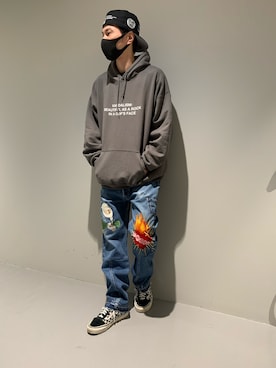 「BOW WOW（バウワウ）のアイテム（デニムパンツ）」を使った、akihiro_okadaさん（メンズ・174cm）の夏コーディネート