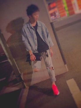 「HVC（エイチブイシー）のアイテム（トップス）」を使った、shotaさん（メンズ・174cm）の秋コーディネート
