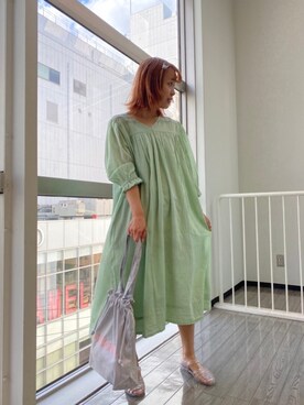 林 萌花さん（レディース・159cm）の夏コーディネート