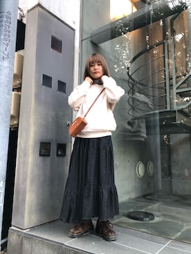 林 萌花さん（レディース・159cm）の冬コーディネート