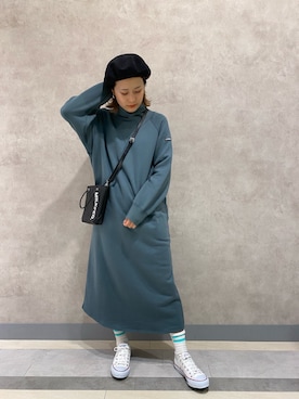 林 萌花さん（レディース・159cm）の冬コーディネート