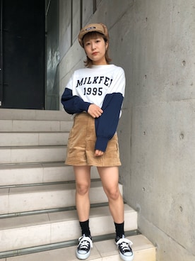 林 萌花さん（レディース・159cm）の冬コーディネート