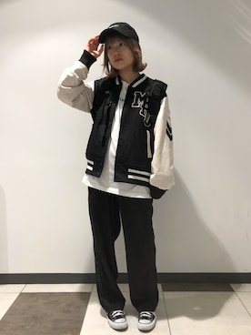 林 萌花さん（レディース・159cm）の冬コーディネート