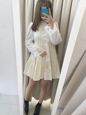 「TITTY&CO.（ティティーアンドコー）のアイテム（チュニック）」を使った、Misaki🌷さん（レディース・157cm）の冬コーディネート