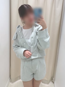 「TITTY&CO.（ティティーアンドコー）のアイテム（ブルゾン）」を使った、Misaki🌷さん（レディース・157cm）の春コーディネート
