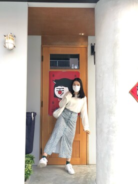 「PULL&BEAR（プルアンドベア）のアイテム（スカート）」を使った、girlsbelikeusさん（レディース・155cm）の冬コーディネート