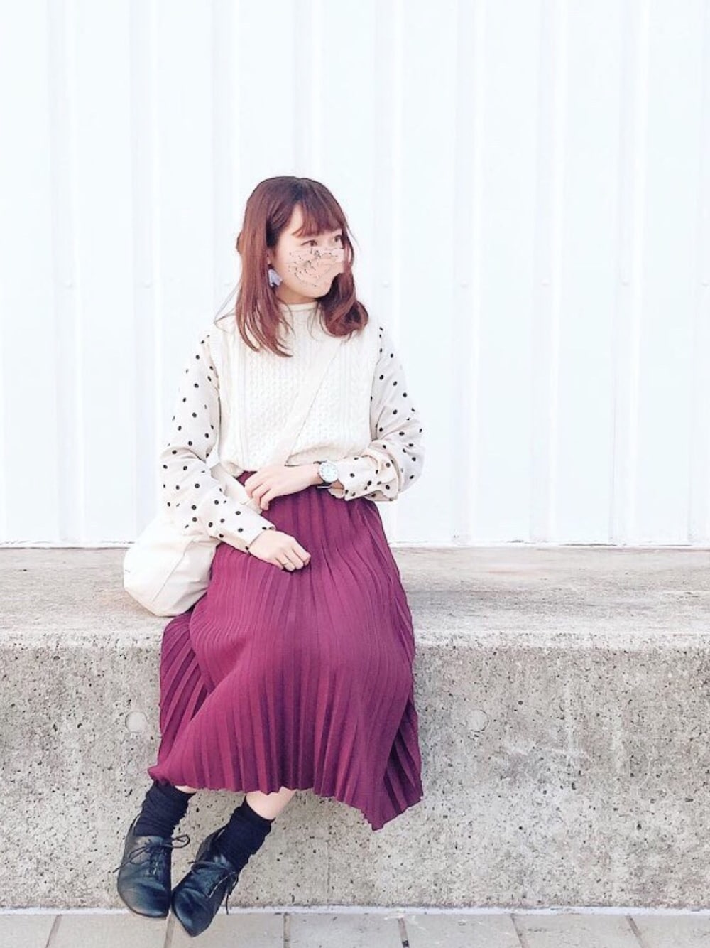 SNIDEL（スナイデル）の「ドット柄長袖シャツ（シャツ/ブラウス