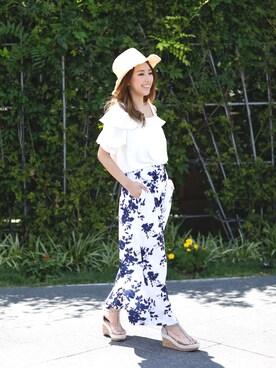 「Doula Doula（ドゥーラドゥーラ）のアイテム（パンツ）」を使った、girlydollさん（レディース・158cm）の夏コーディネート