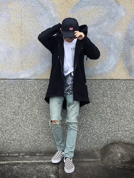 「B-SIDE（ビーサイド）のアイテム」を使った、Louisさん（メンズ・165cm）の春コーディネート