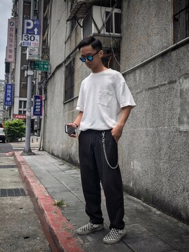 「NEXHYPE（ネックスハイプ）のアイテム」を使った、Louisさん（メンズ・165cm）の夏コーディネート