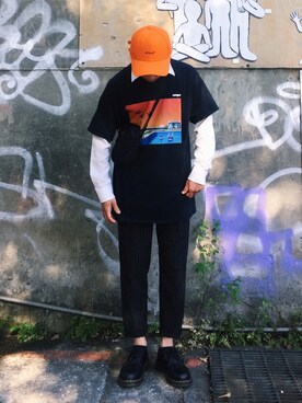 「NEXHYPE（ネックスハイプ）のアイテム」を使った、Louisさん（メンズ・165cm）の秋コーディネート