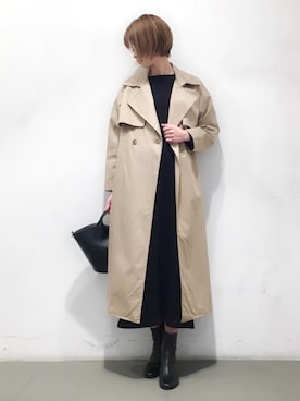 「URBAN RESEARCH ROSSO」｜「アイテム（トレンチコート）」を使った、Ⓜ︎さん（レディース・167cm）の冬コーディネート