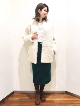 「VERMEIL par iena（ヴェルメイユパーイエナ）のアイテム（ジャケット/アウター）」を使った、Ⓜ︎さん（レディース・167cm）の冬コーディネート