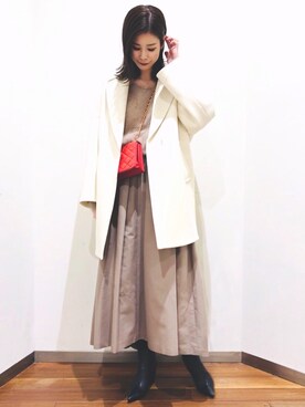 「VERMEIL par iena（ヴェルメイユパーイエナ）のアイテム（その他アウター）」を使った、Ⓜ︎さん（レディース・167cm）の冬コーディネート