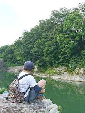 「KEEN（キーン）のアイテム（その他シューズ）」を使った、Junさん（メンズ・162cm）の夏コーディネート