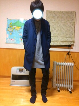 「UNIQLO（ユニクロ）のWOMEN ウルトラストレッチジーンズ（デニムパンツ）」を使った、っちょさん（メンズ・171cm）の冬コーディネート