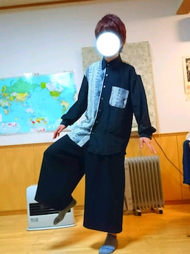 「総柄トップス」｜「アイテム（その他）」を使った、っちょさん（メンズ・171cm）の春コーディネート