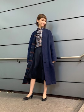 「NARACAMICIE（ナラカミーチェ）のアイテム（ダウンジャケット/コート）」を使った、Hillaryさん（レディース・161cm）の冬コーディネート