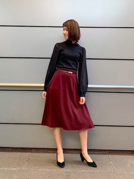 Hillaryさん（レディース・161cm）の冬コーディネート