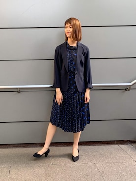 「NARACAMICIE（ナラカミーチェ）のアイテム（テーラードジャケット）」を使った、Hillaryさん（レディース・161cm）の春コーディネート