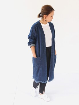 「D.M.G.（ドミンゴ）のアイテム（ジャケット/アウター）」を使った、francbonnさん（レディース・155cm）の夏コーディネート