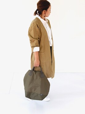 「D.M.G.（ドミンゴ）のアイテム（ジャケット/アウター）」を使った、francbonnさん（レディース・155cm）の夏コーディネート