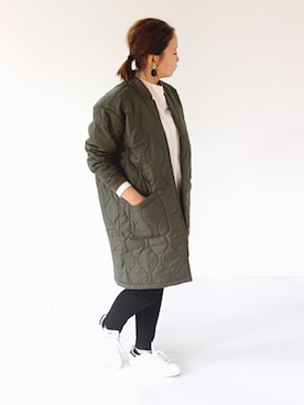 「LAVENHAM（ラベンハム）のアイテム（その他アウター）」を使った、francbonnさん（レディース・155cm）の秋コーディネート
