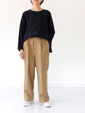 「FIL DE FER（フィルデフェール）のアイテム（パンツ）」を使った、francbonnさん（レディース・158cm）の夏コーディネート