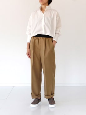 「FIL DE FER（フィルデフェール）のアイテム（パンツ）」を使った、francbonnさん（レディース・158cm）の夏コーディネート