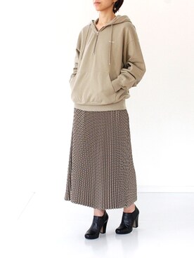 「FIL DE FER（フィルデフェール）のアイテム（スカート）」を使った、francbonnさん（レディース・158cm）の夏コーディネート