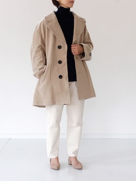 「ORCIVAL（オーシバル）のアイテム（ダウンジャケット/コート）」を使った、francbonnさん（レディース・158cm）の秋コーディネート