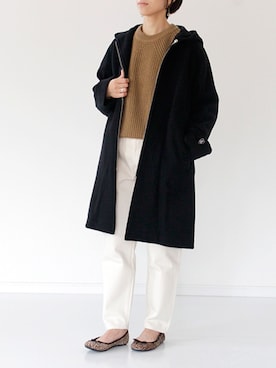 「ORCIVAL（オーシバル）のアイテム（ダウンジャケット/コート）」を使った、francbonnさん（レディース・158cm）の秋コーディネート