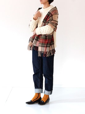 「John Scott（ジョンスコット）のアイテム」を使った、francbonnさん（レディース・158cm）の秋コーディネート