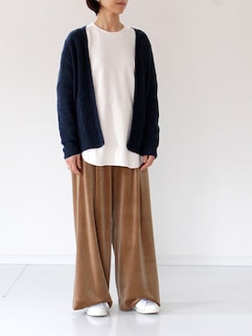 「NOMBRE IMPAIR（ノンブルアンペール）のアイテム（カーディガン/ボレロ）」を使った、francbonnさん（レディース・158cm）の冬コーディネート