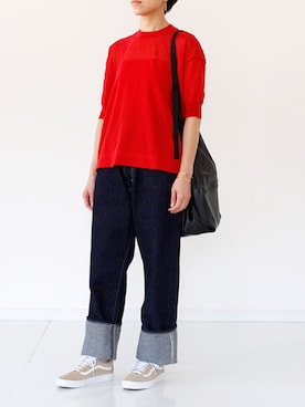「TICCA（ティッカ）のアイテム（パンツ）」を使った、francbonnさん（レディース・158cm）の冬コーディネート