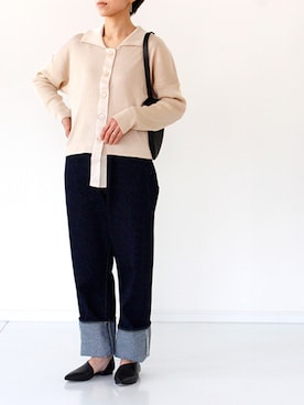 「TICCA（ティッカ）のアイテム（パンツ）」を使った、francbonnさん（レディース・158cm）の冬コーディネート