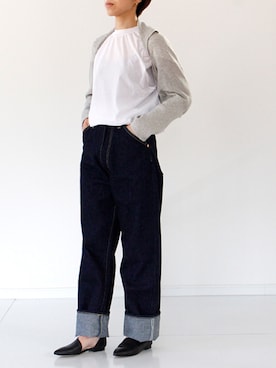「homspun（ホームスパン）のアイテム（ジャケット/アウター）」を使った、francbonnさん（レディース・158cm）の冬コーディネート