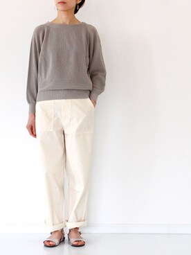 「NOMBRE IMPAIR（ノンブルアンペール）のアイテム（ニット/セーター）」を使った、francbonnさん（レディース・158cm）の春コーディネート