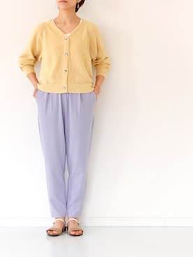 「NOMBRE IMPAIR（ノンブルアンペール）のアイテム（カーディガン/ボレロ）」を使った、francbonnさん（レディース・158cm）の春コーディネート
