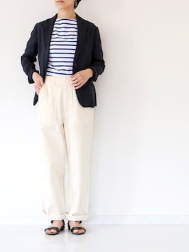 「NOMBRE IMPAIR（ノンブルアンペール）のアイテム（ジャケット/アウター）」を使った、francbonnさん（レディース・158cm）の春コーディネート