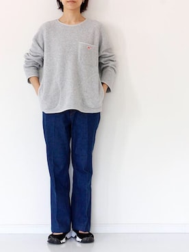 「DANTON（ダントン）のアイテム（その他トップス）」を使った、francbonnさん（レディース・158cm）の夏コーディネート