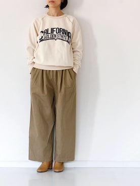 「TRAVAIL MANUEL（トラバイユマニュアル）のアイテム」を使った、francbonnさん（レディース・158cm）の秋コーディネート