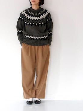 「TRAVAIL MANUEL（トラバイユマニュアル）のアイテム」を使った、francbonnさん（レディース・158cm）の秋コーディネート