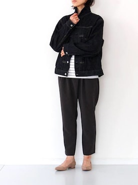 「TRAVAIL MANUEL（トラバイユマニュアル）のアイテム」を使った、francbonnさん（レディース・158cm）の冬コーディネート